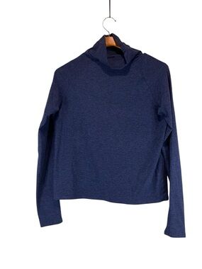oiselle Heather Navy Long Sleeve Top